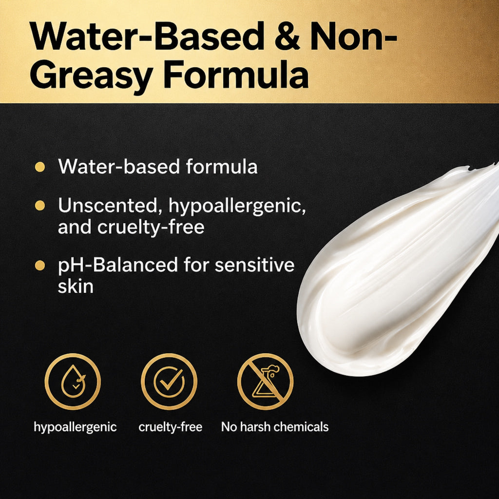 Water-Based and Non-Greasy Formula